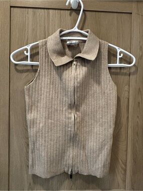 Song of Style Revolve Sleeveless Zip Ribbed Knit Sweater Vest XS